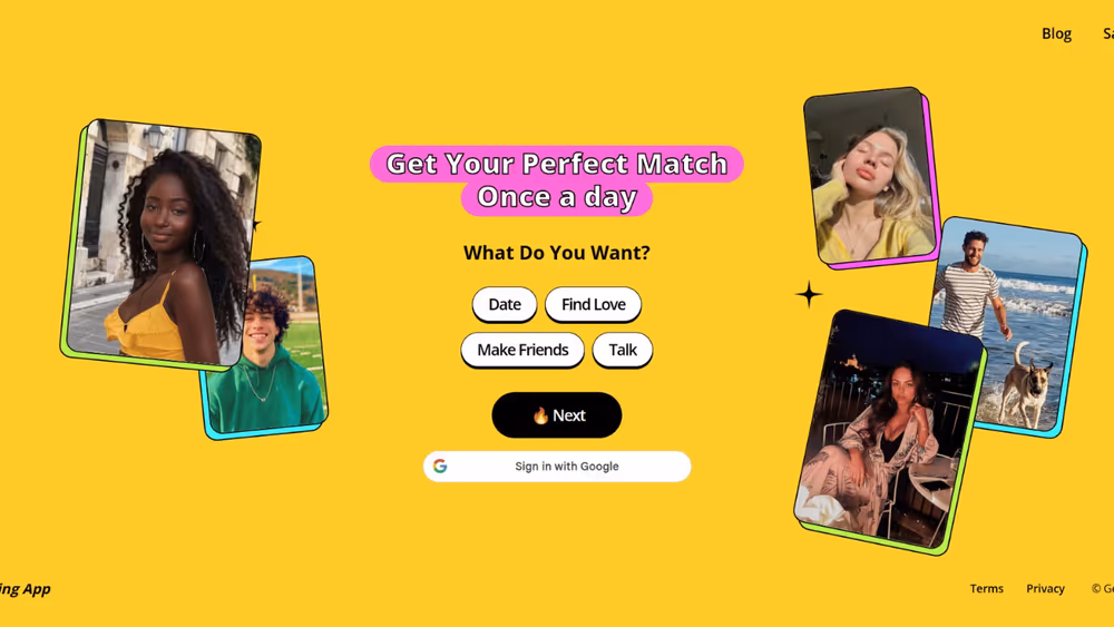 Dating App Landing Experience project visual